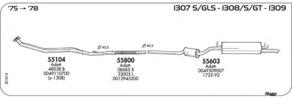 SIGAM SI014 Exhaust System